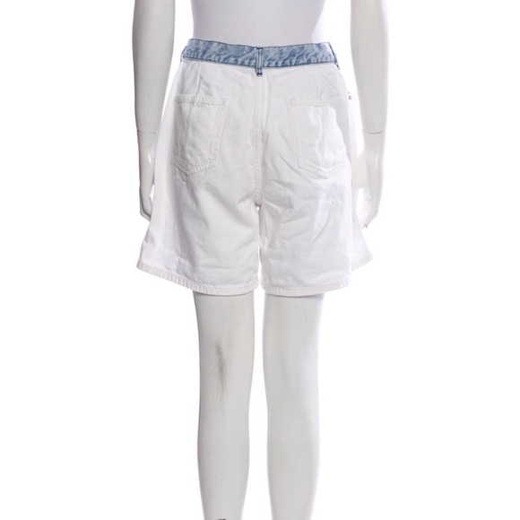 White Button-Up Shorts - Picture 3 of 6